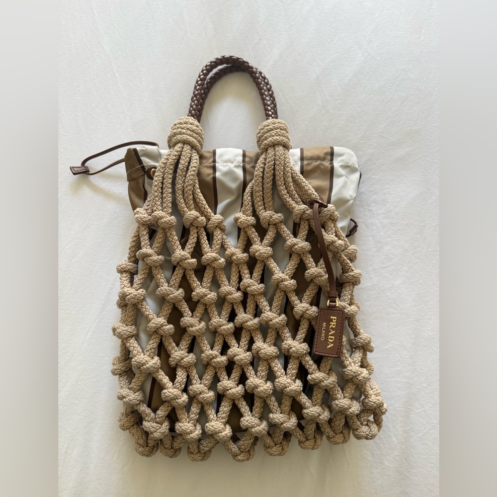Prada Macrame Beach Rope Tote - Picture 2 of 3